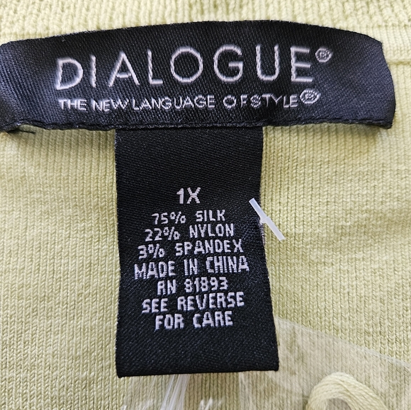 NWT - Silk Stretch Blend Dialogue Heavyweight Green Jersey - Size 1X - Picture 5 of 7